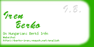 iren berko business card