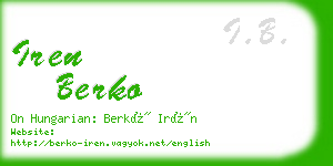 iren berko business card